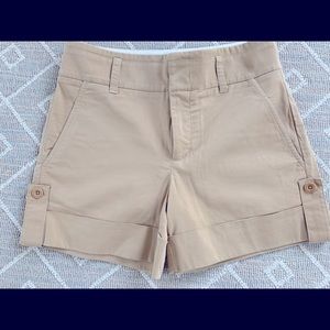 Vince high-waisted cotton shorts size 0 in light tan